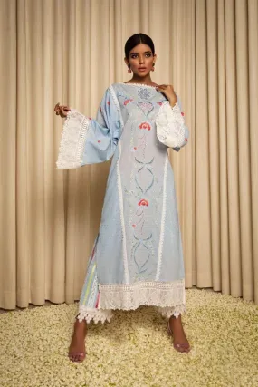 Sanam Chaudhri - Light Blue Cotton Embroidered 2 Piece