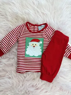 Santa Applique Boys Pants Set