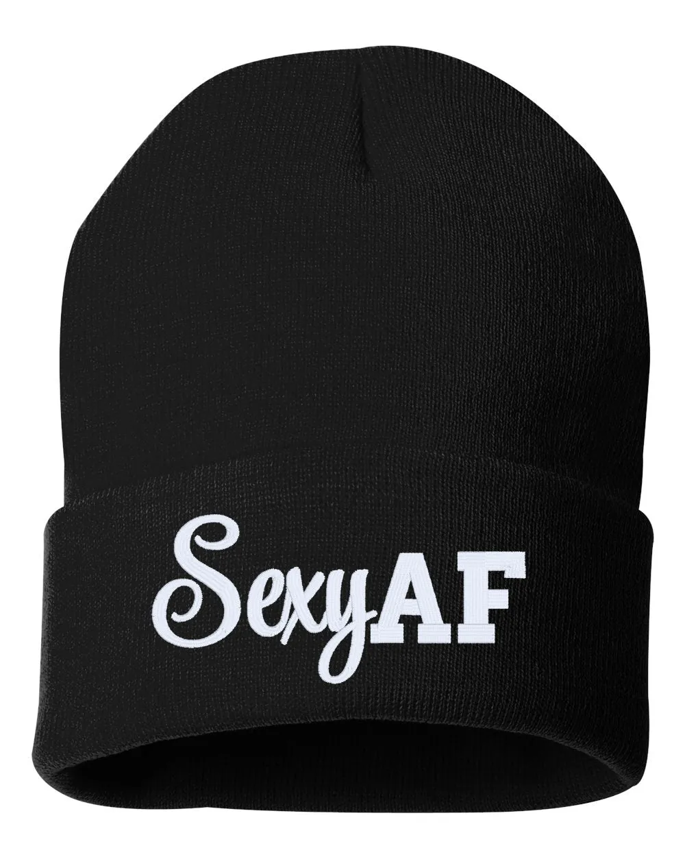 Sexy AF Embroidered Cuffed Beanie Hat