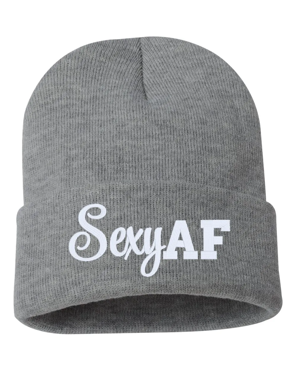 Sexy AF Embroidered Cuffed Beanie Hat
