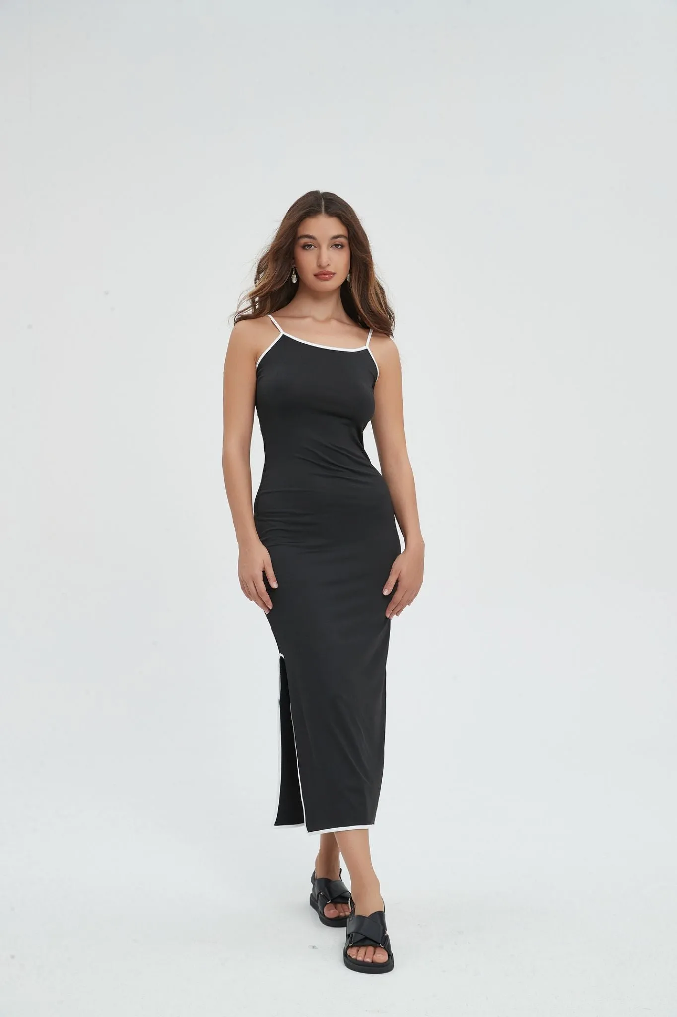 Sheilla Contrast Slip Maxi Dress