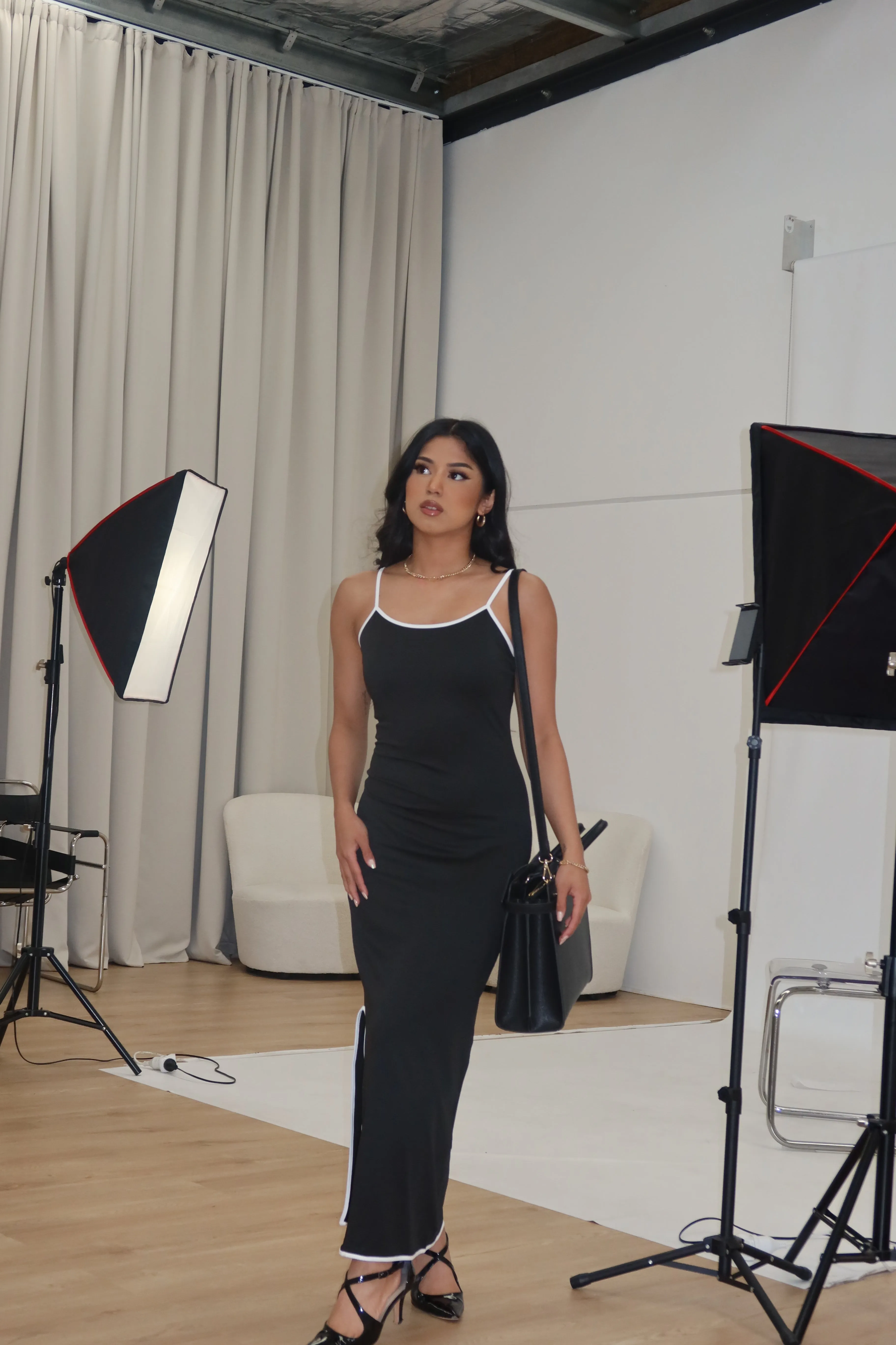 Sheilla Contrast Slip Maxi Dress