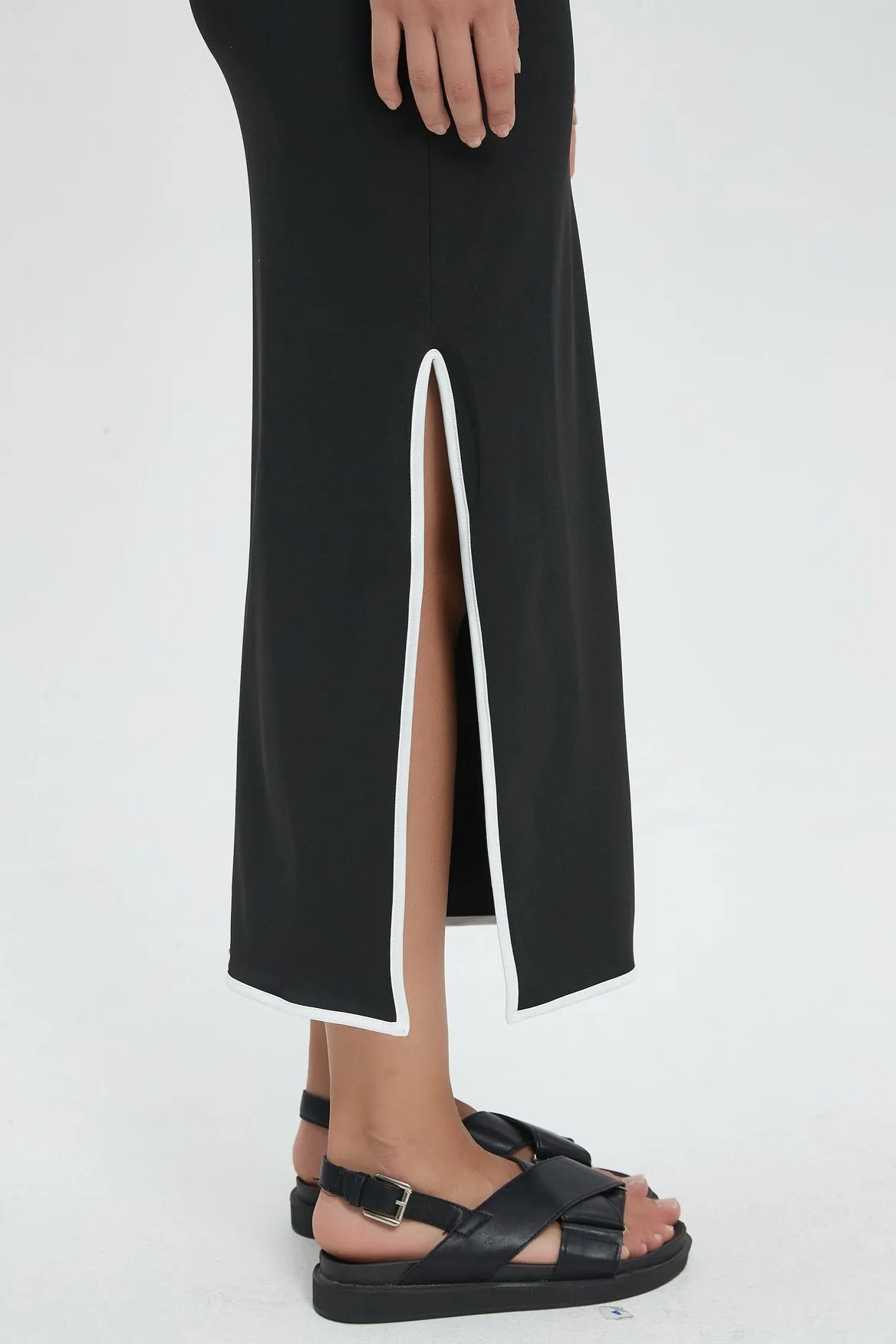 Sheilla Contrast Slip Maxi Dress
