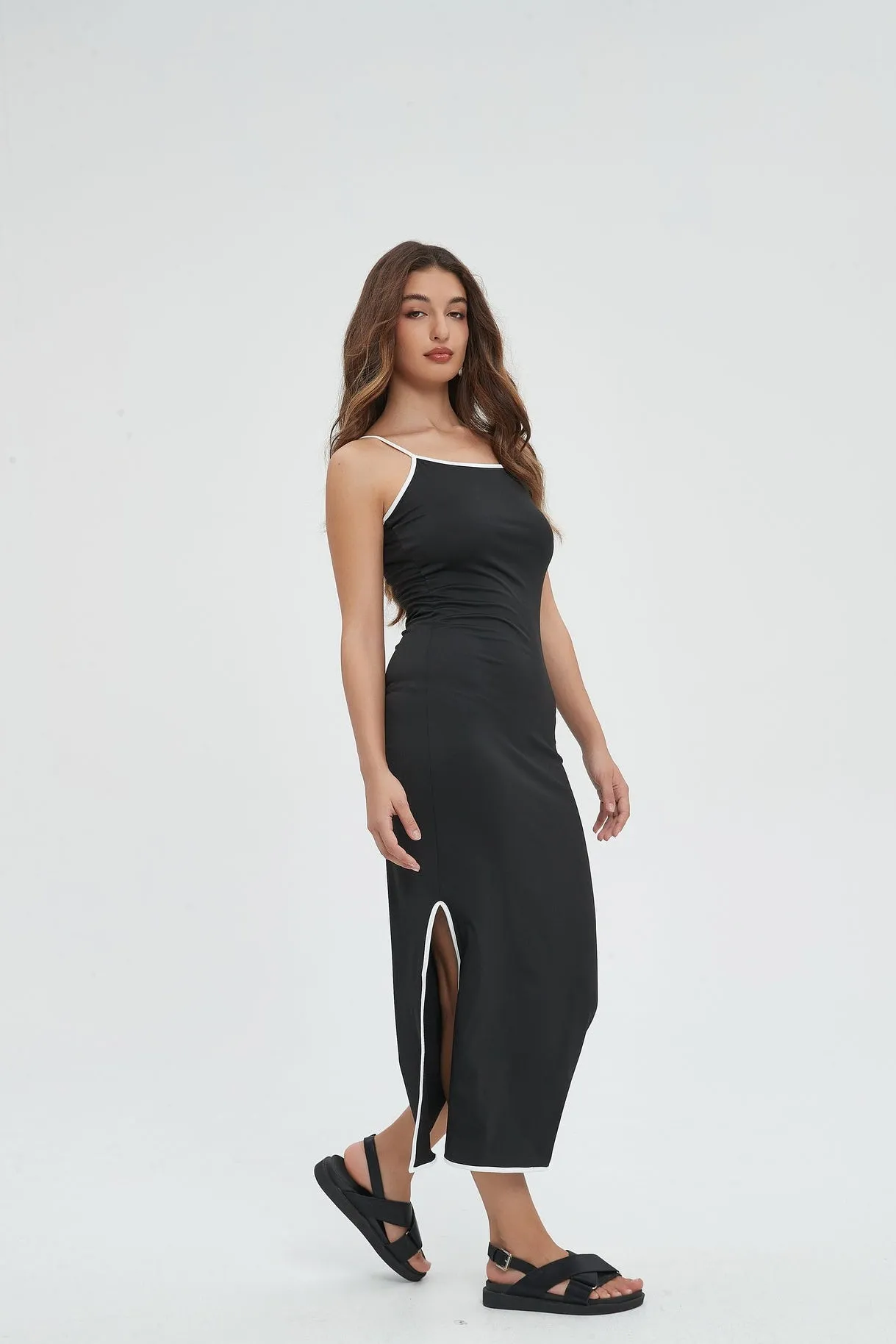 Sheilla Contrast Slip Maxi Dress