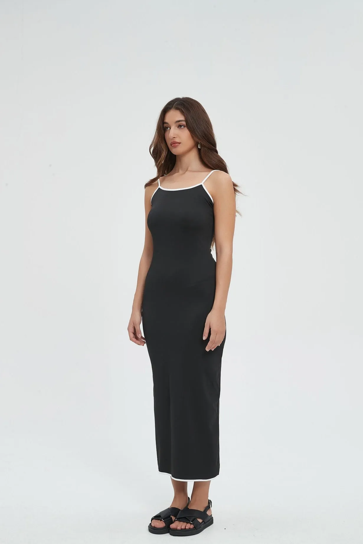 Sheilla Contrast Slip Maxi Dress