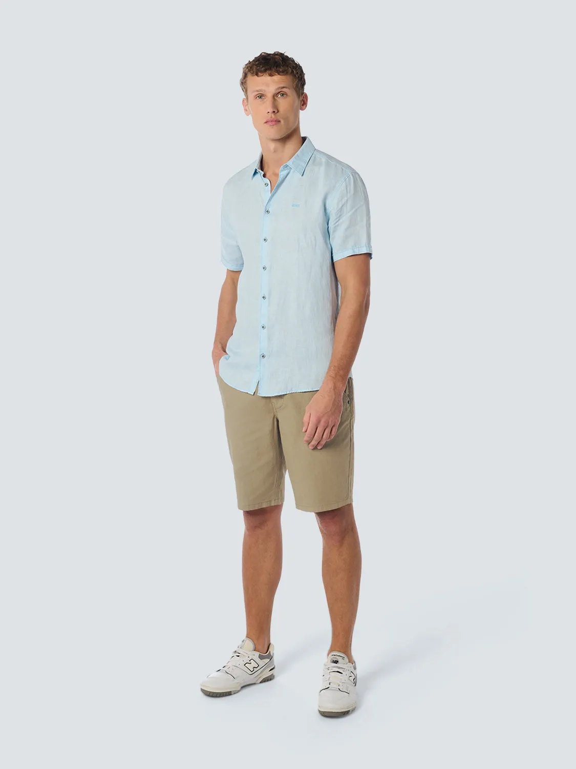 Short With Linen Garment Dyed | Sand
