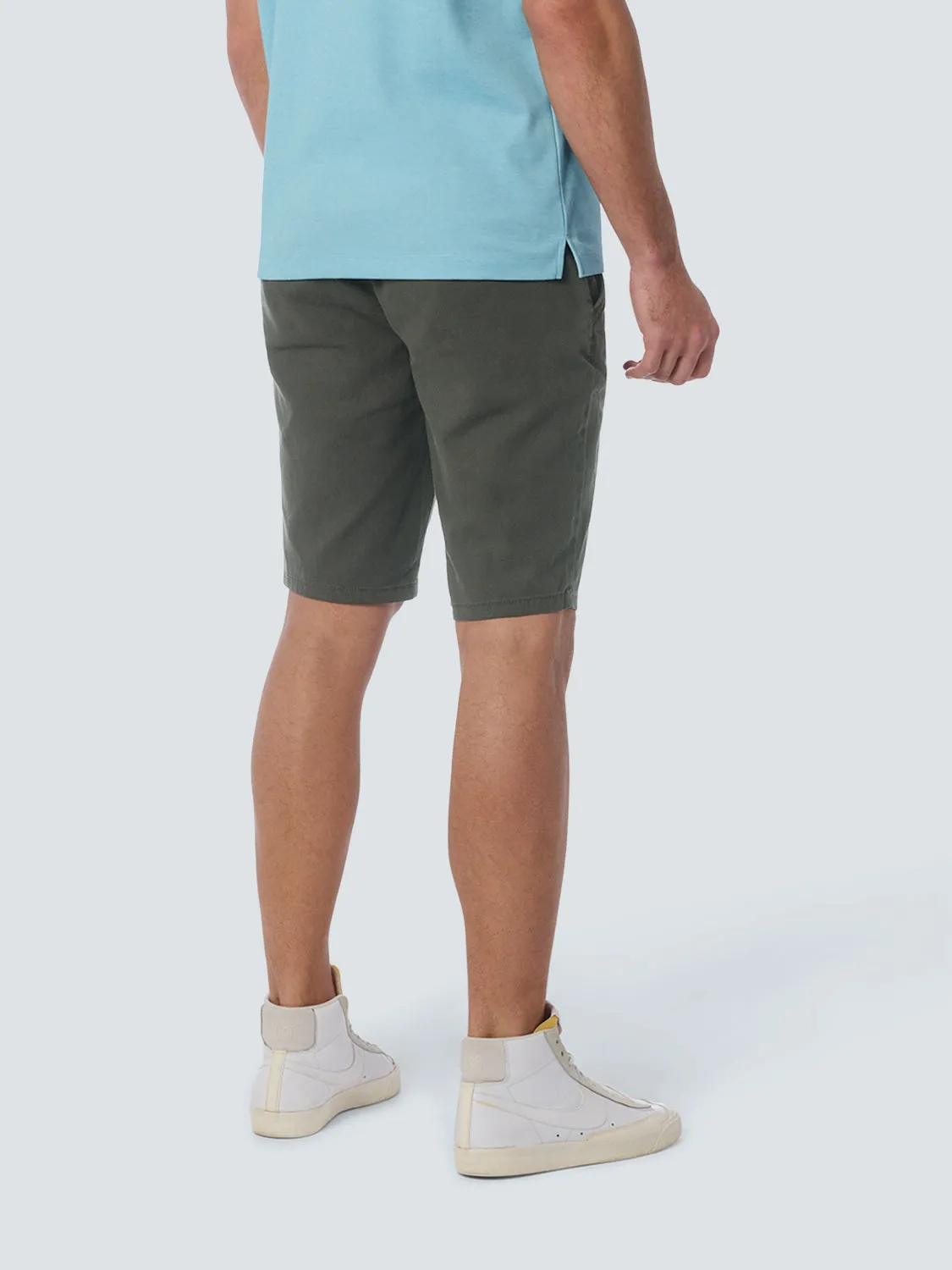 Short With Linen Garment Dyed | Steel