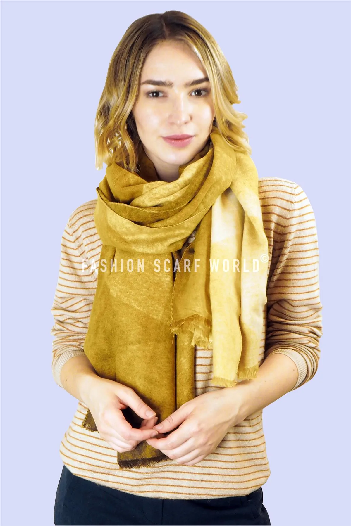 Soft Geo Print Wool Scarf