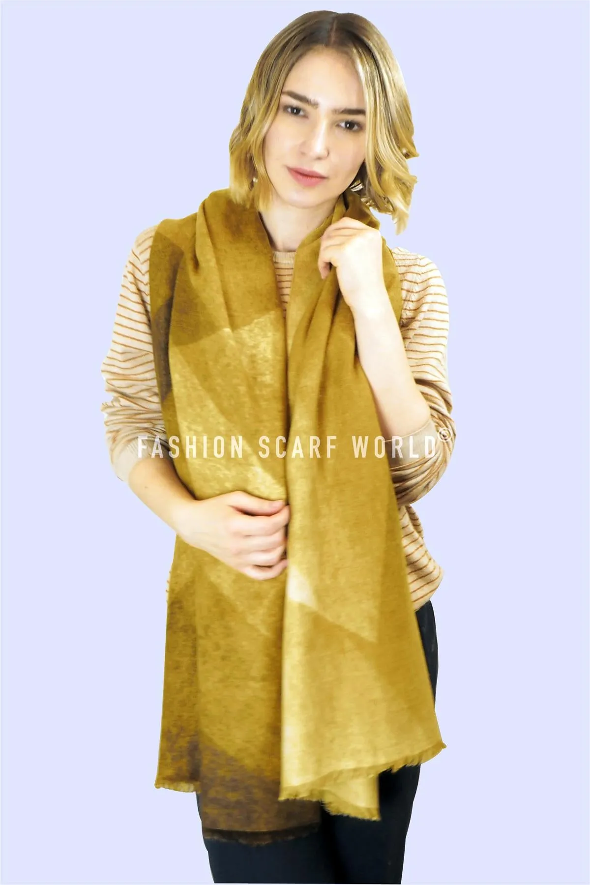 Soft Geo Print Wool Scarf