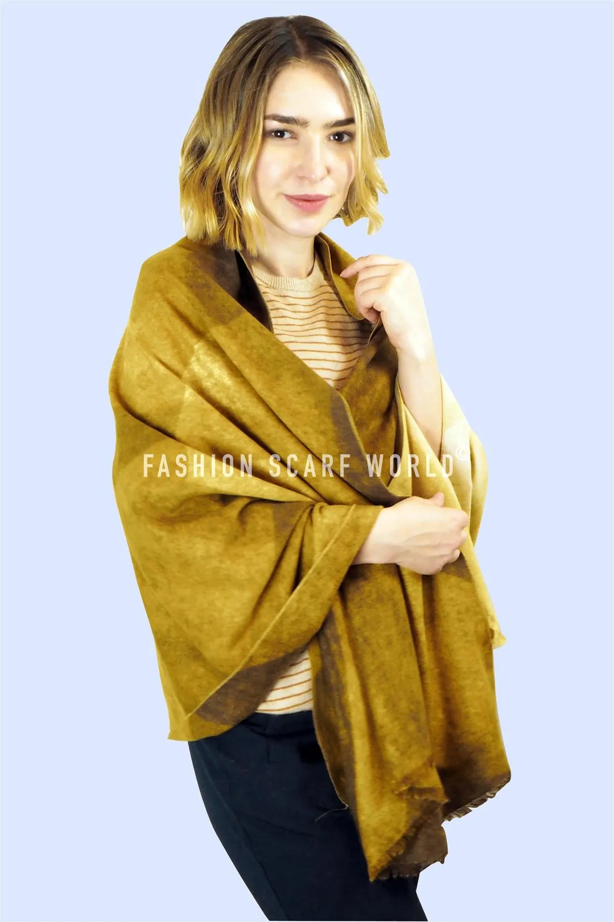 Soft Geo Print Wool Scarf