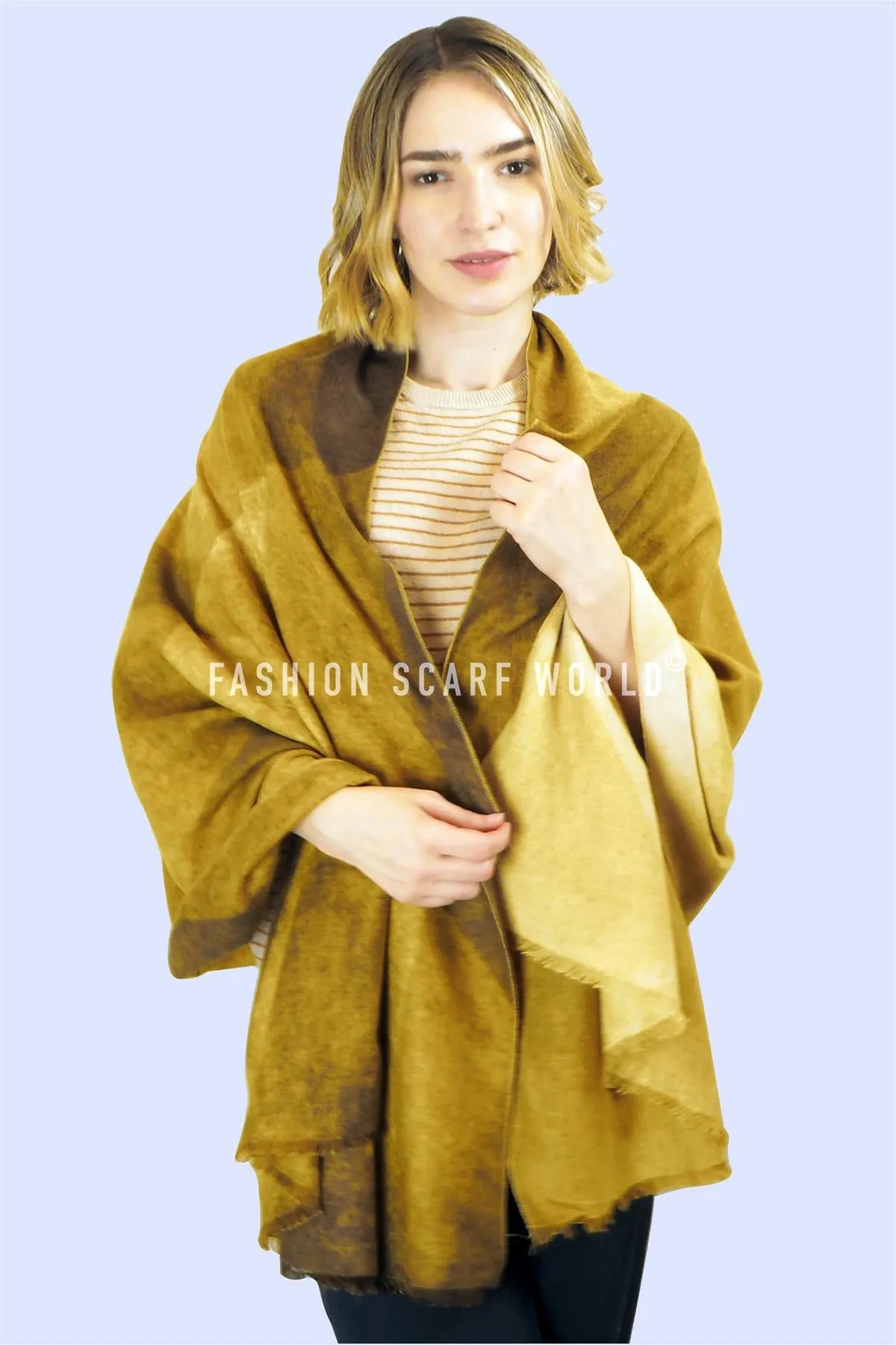 Soft Geo Print Wool Scarf