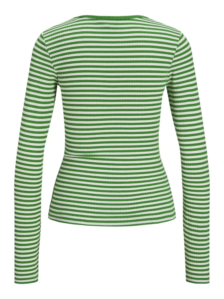 Stella Stripe Long Sleeve Tee Fern green