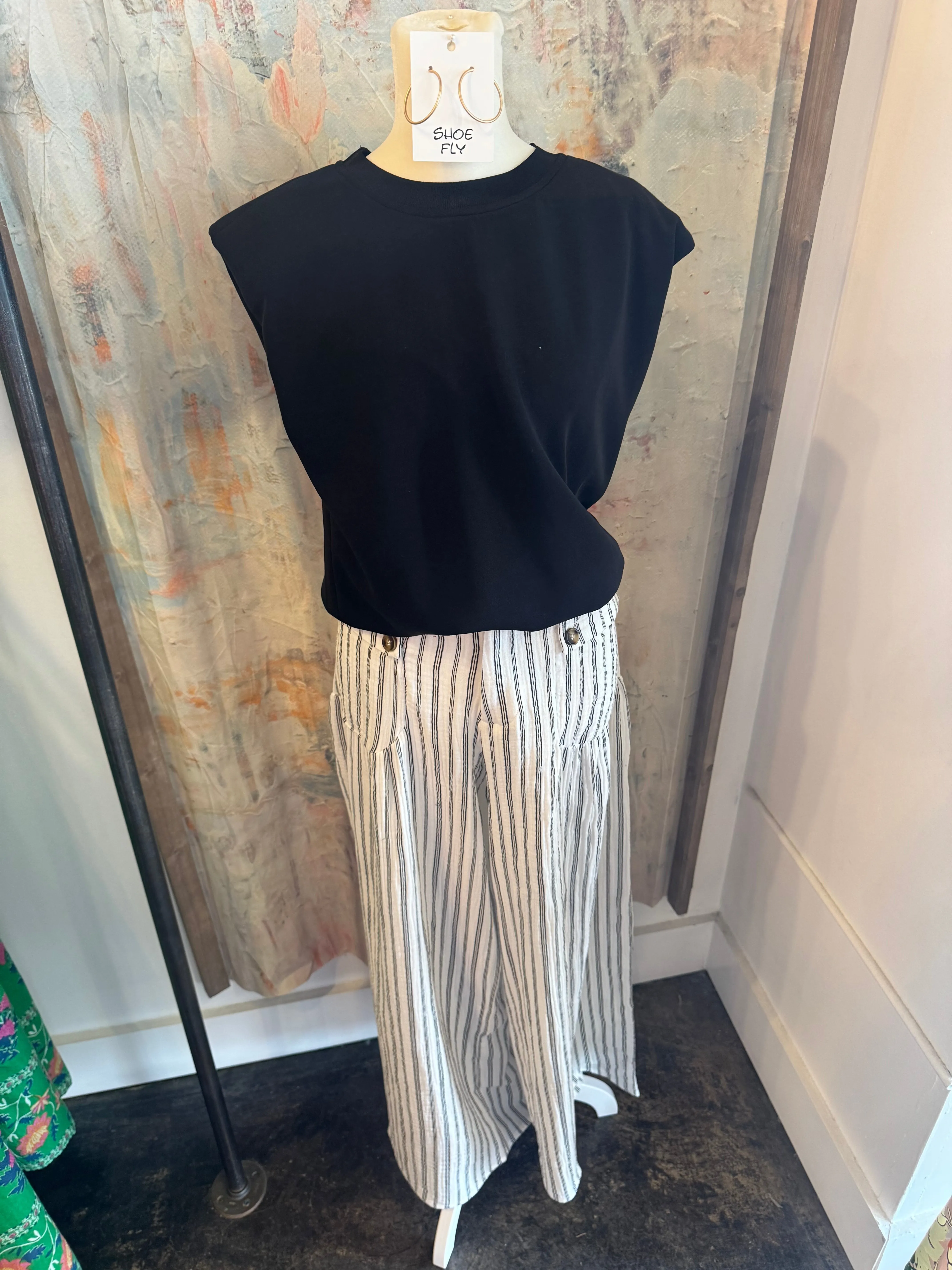 Stripe Baggy Cargo Pants