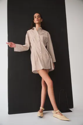 Striped Arezzo Mini Shirt Dress