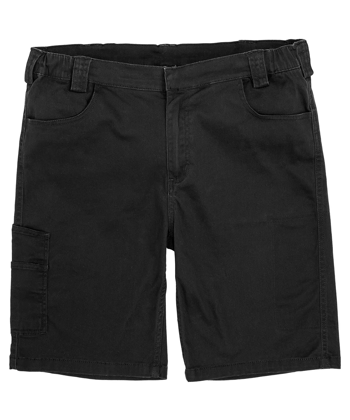 Super-stretch slim chino shorts | Black