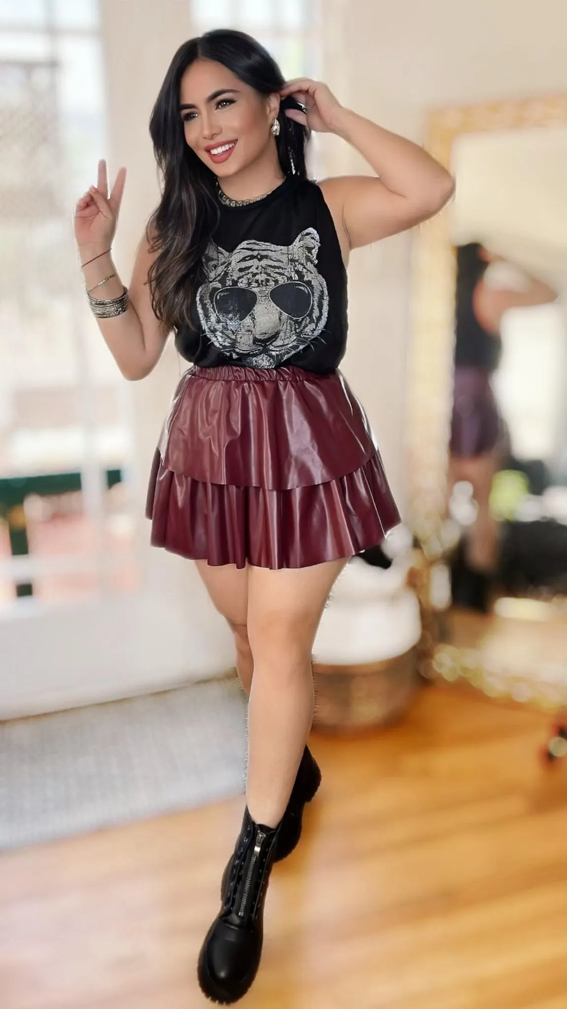 The Indigo Skirt (Wine)