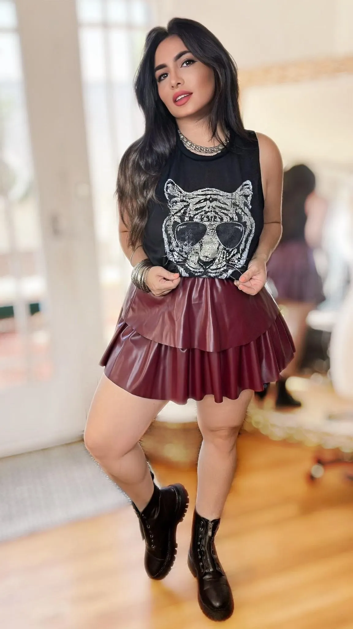 The Indigo Skirt (Wine)