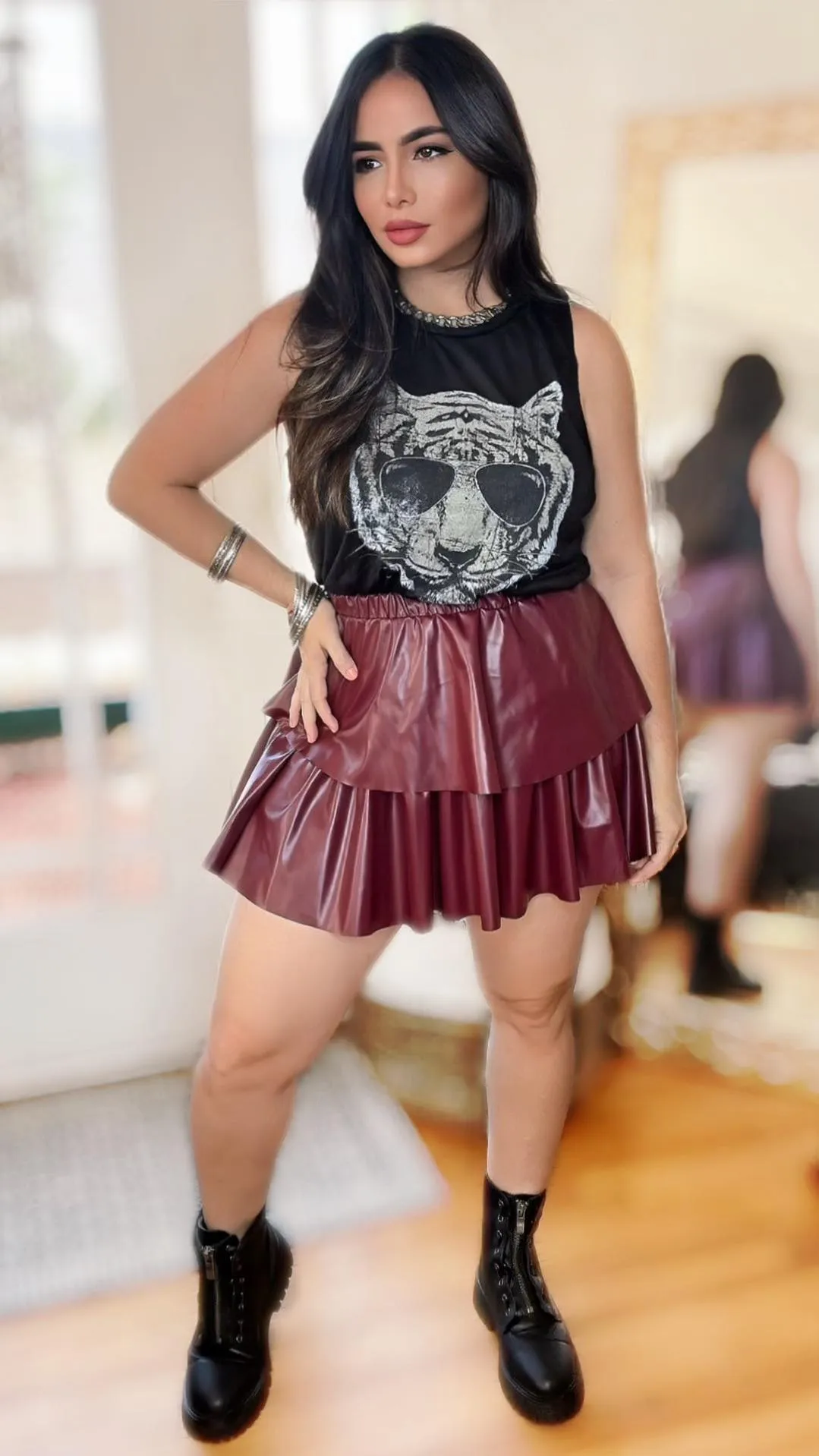 The Indigo Skirt (Wine)