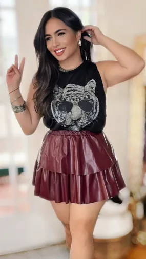 The Indigo Skirt (Wine)