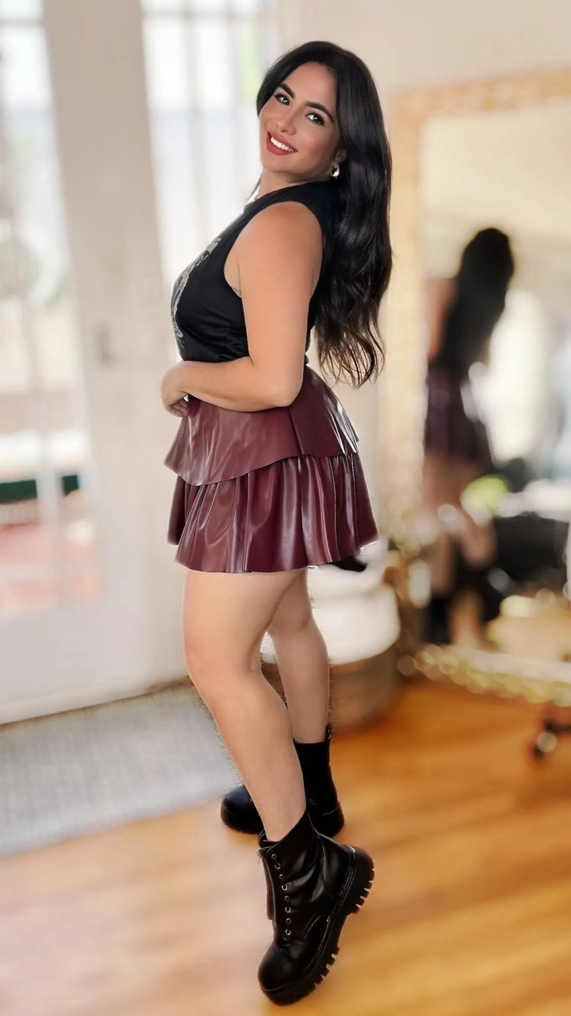The Indigo Skirt (Wine)