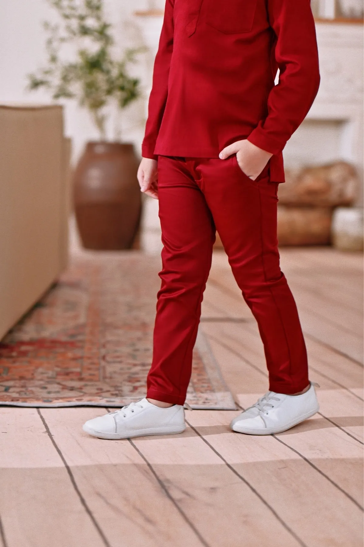 The Perfect Slim Fit Pants - Maroon