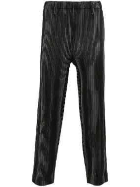 Tweed Pleats Pants - Brown