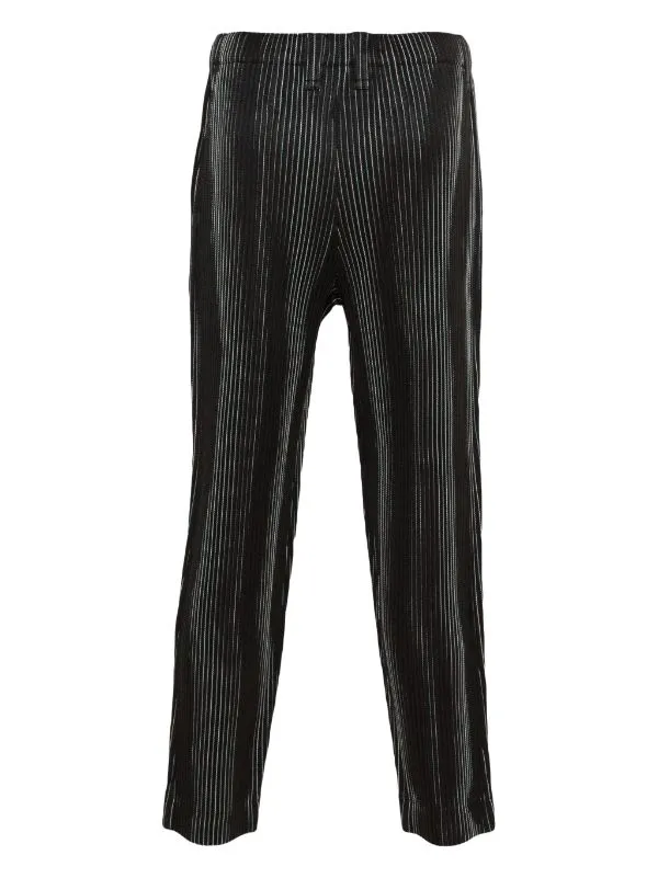 Tweed Pleats Pants - Brown