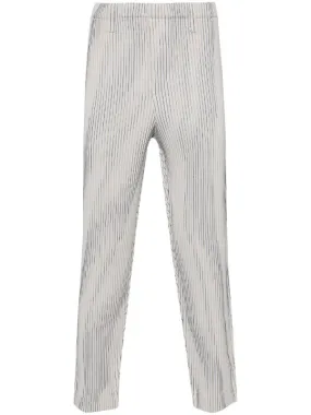 Tweed Pleats Pants - Grey/Black/Blue