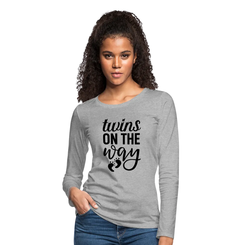 Twins On The Way Women's Premium Long Sleeve T-Shirt