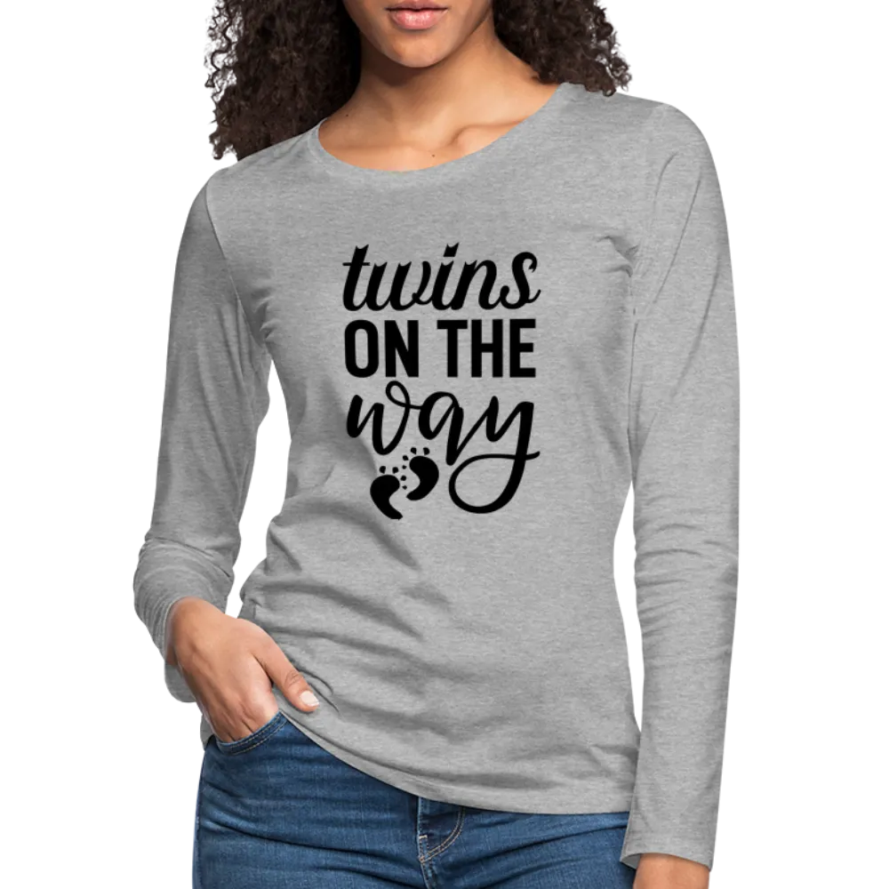 Twins On The Way Women's Premium Long Sleeve T-Shirt