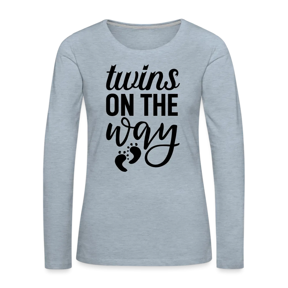 Twins On The Way Women's Premium Long Sleeve T-Shirt