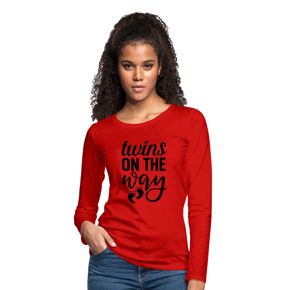 Twins On The Way Women's Premium Long Sleeve T-Shirt