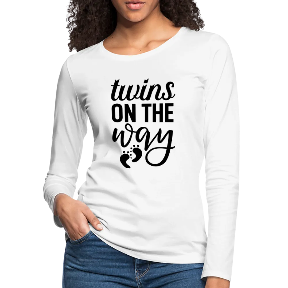Twins On The Way Women's Premium Long Sleeve T-Shirt
