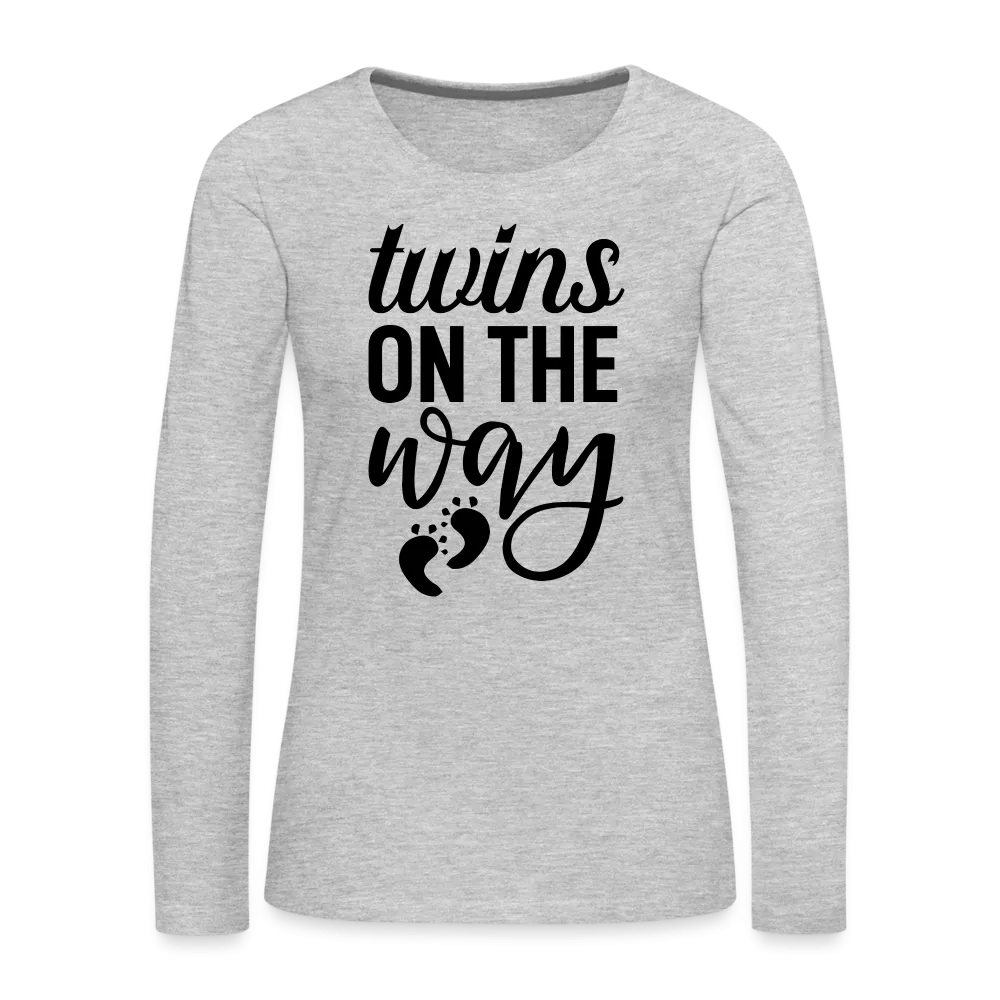 Twins On The Way Women's Premium Long Sleeve T-Shirt