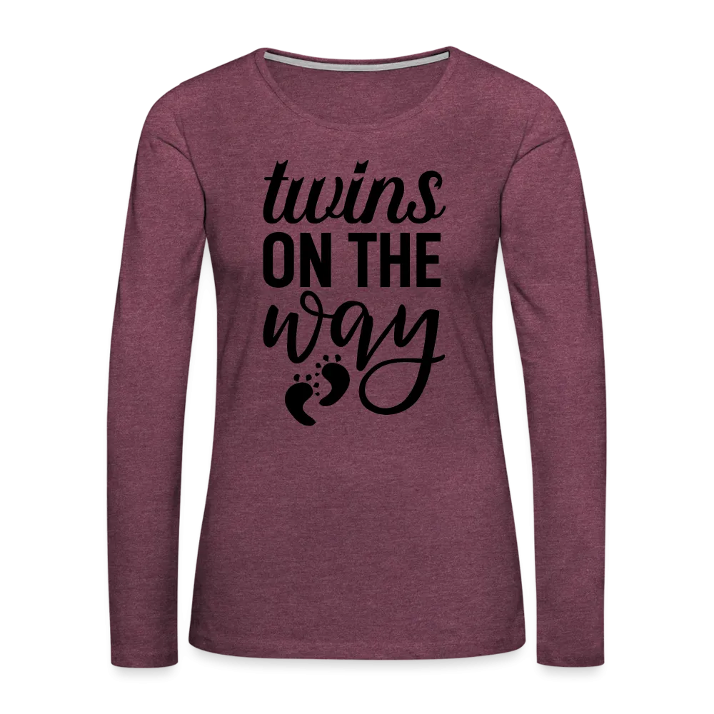 Twins On The Way Women's Premium Long Sleeve T-Shirt
