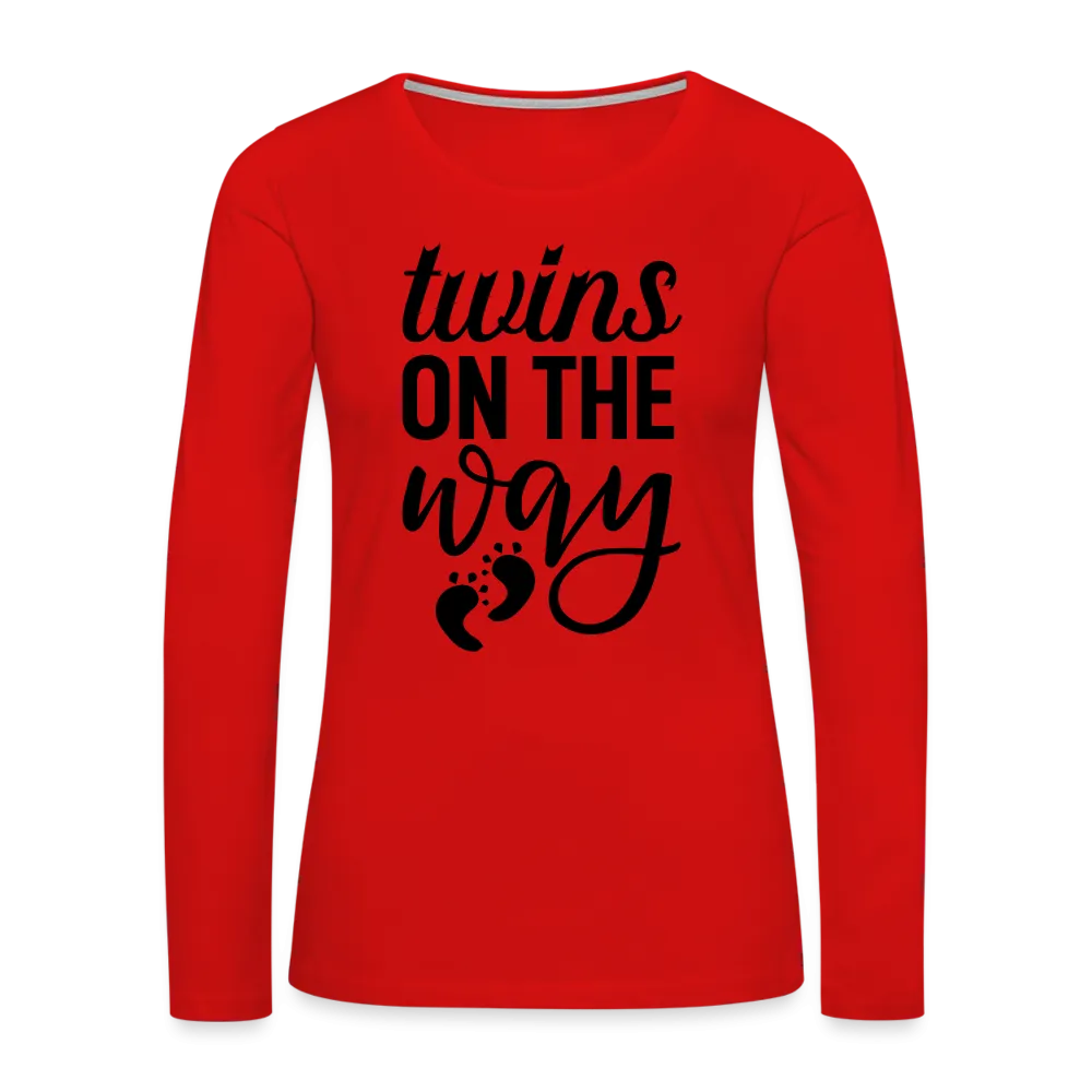 Twins On The Way Women's Premium Long Sleeve T-Shirt
