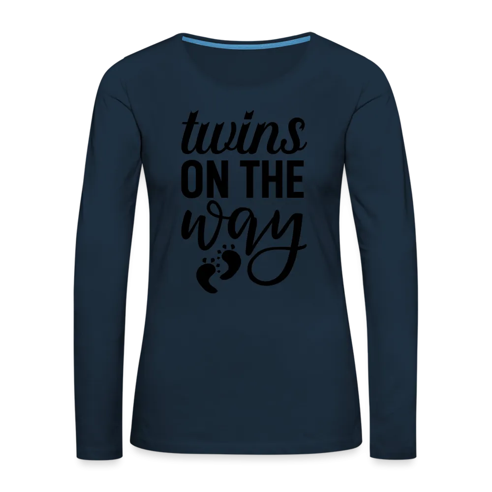 Twins On The Way Women's Premium Long Sleeve T-Shirt
