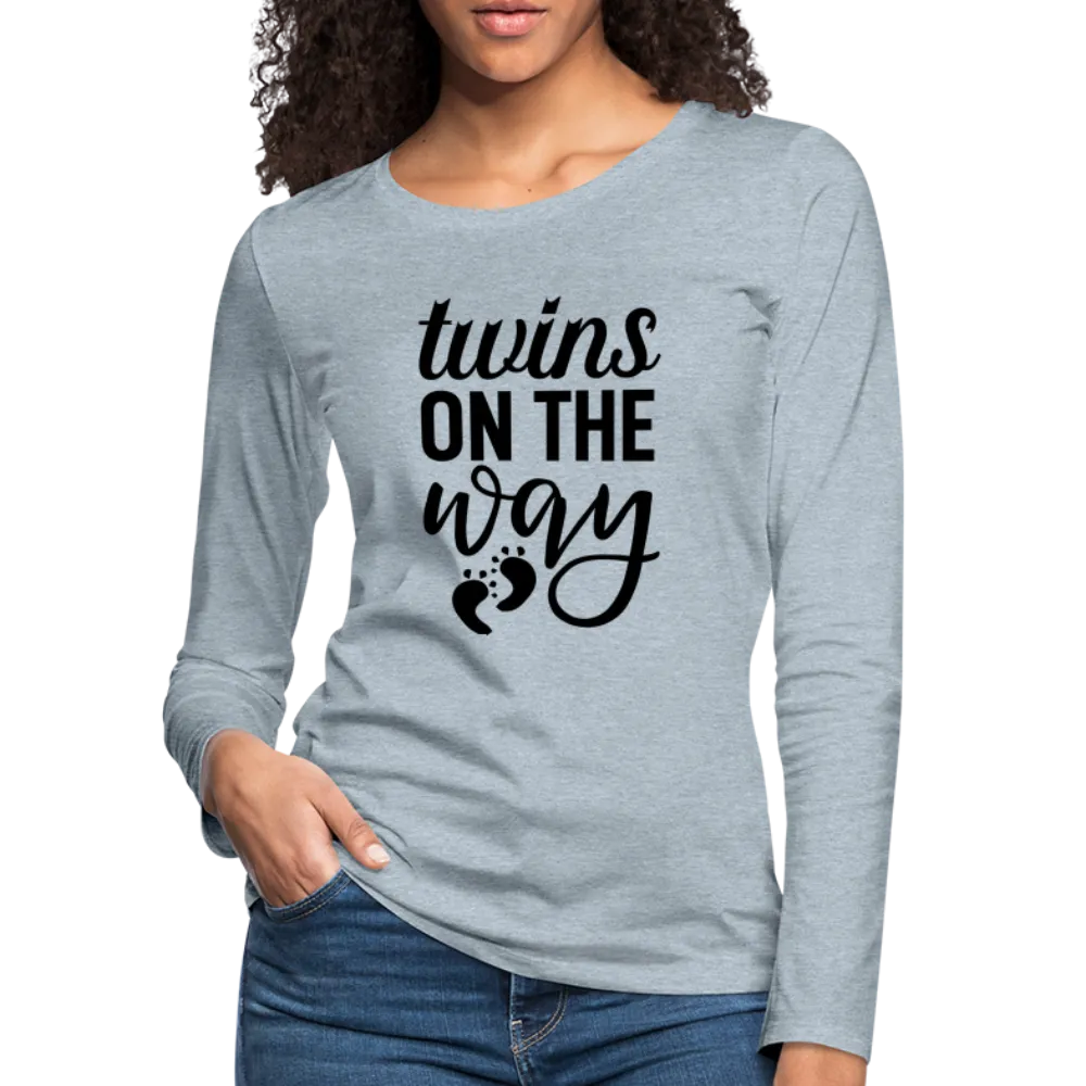 Twins On The Way Women's Premium Long Sleeve T-Shirt