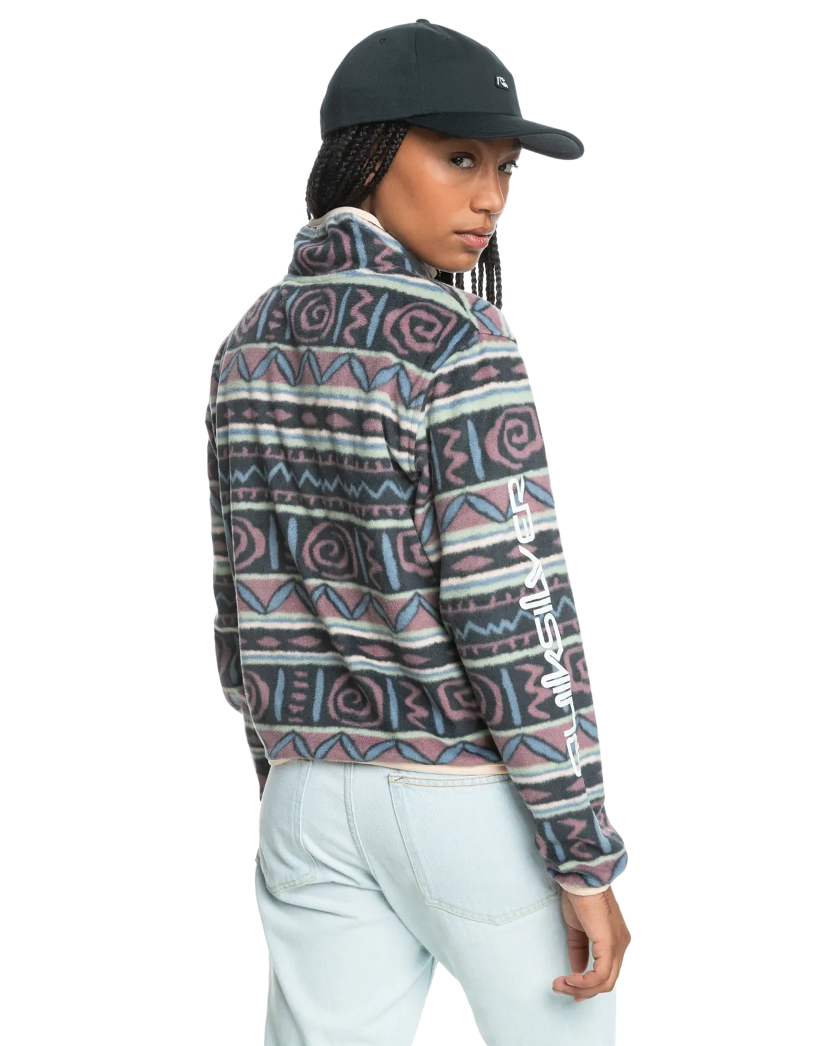Uni Polar Zip Fleece Jacket in Grape Shake