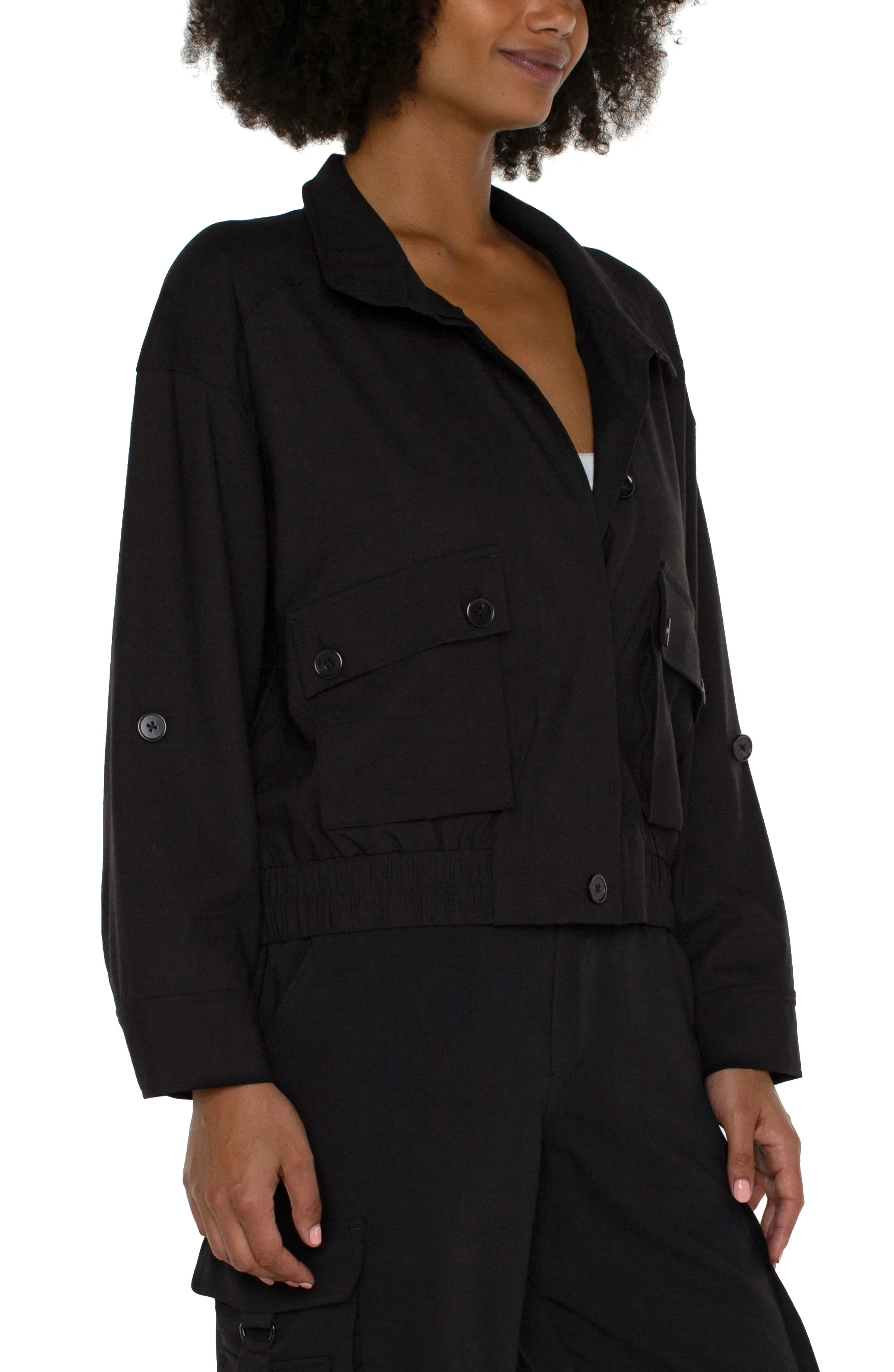 Utility Jacket With Cinch Hem