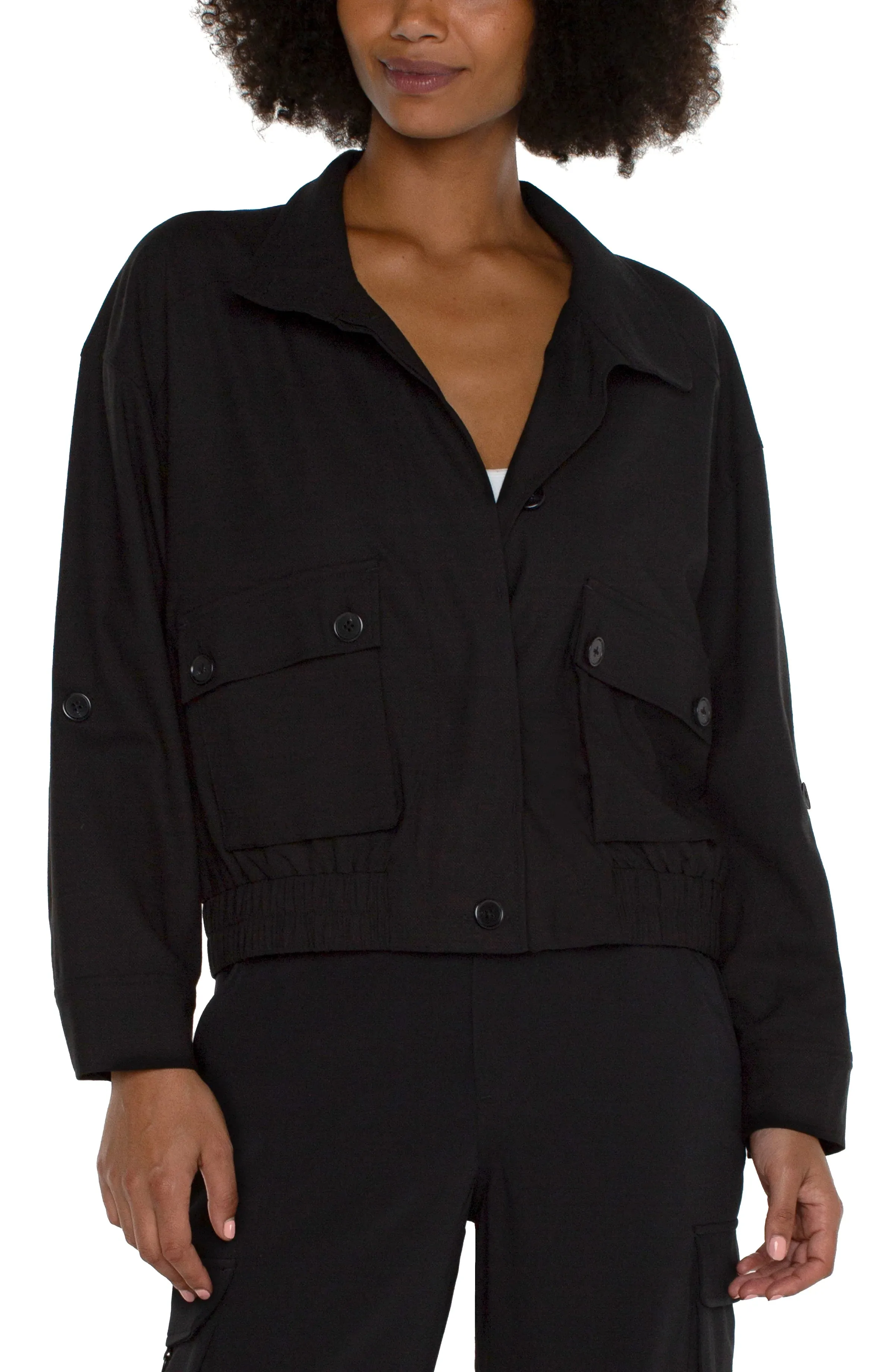 Utility Jacket With Cinch Hem