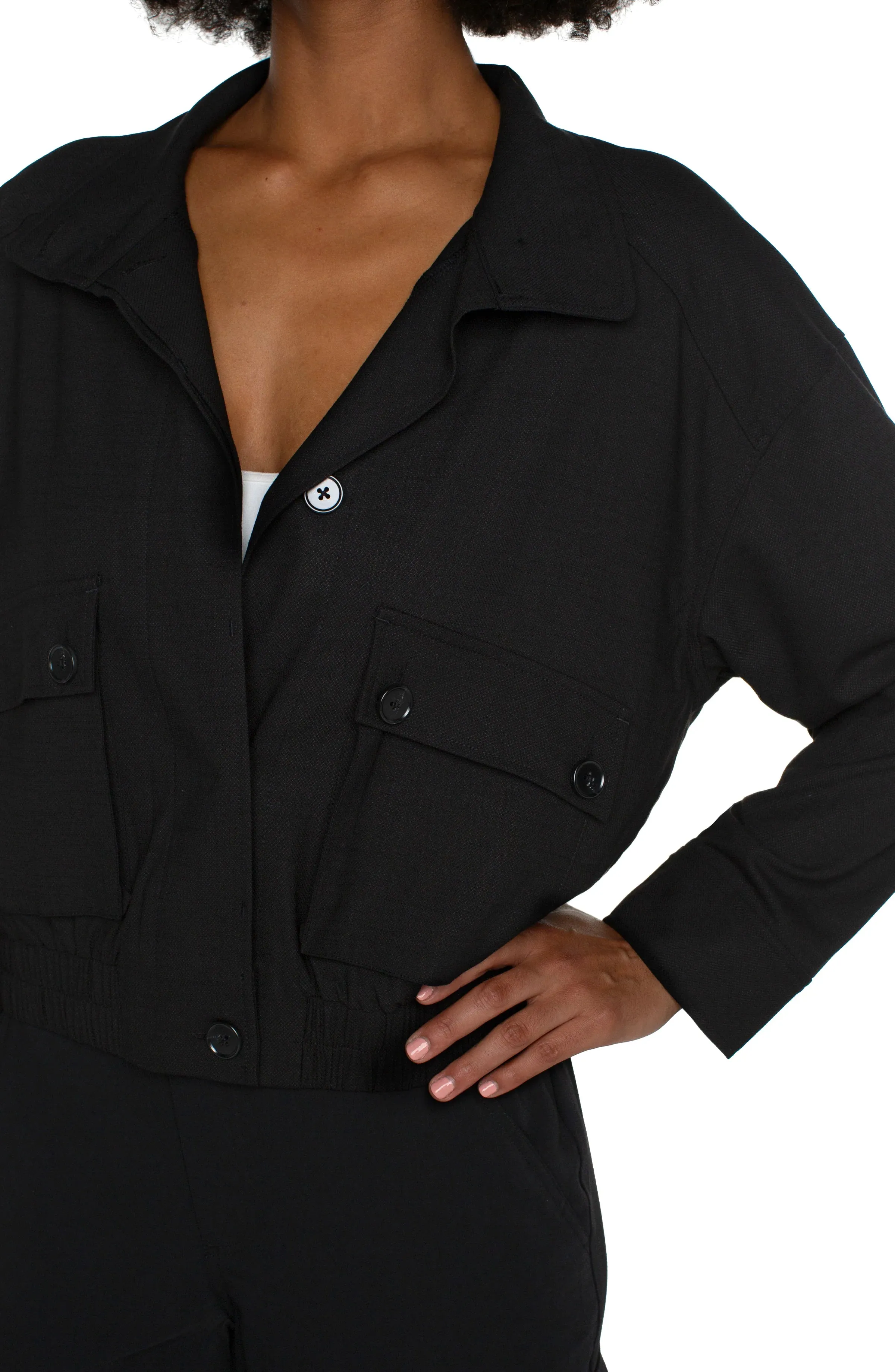 Utility Jacket With Cinch Hem