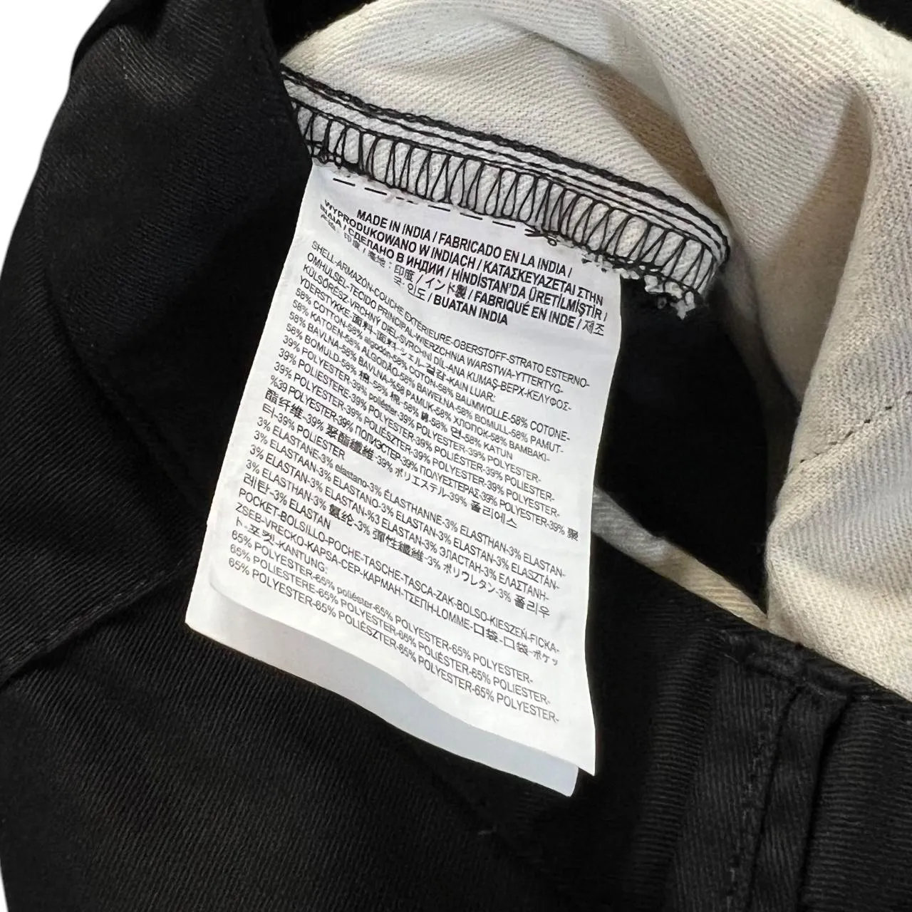 VANS Classic Black Straight Leg Skater Chino Pants Trousers