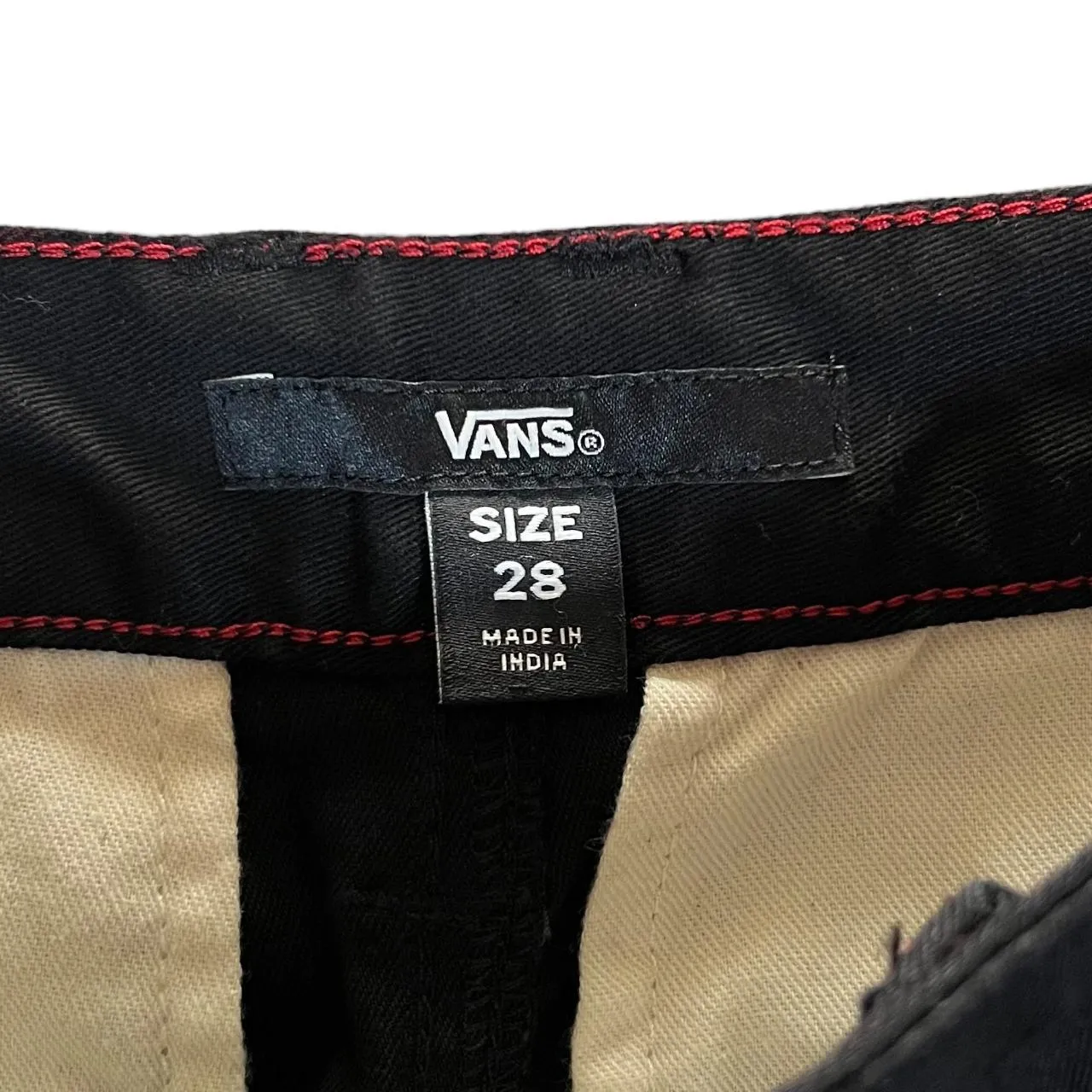 VANS Classic Black Straight Leg Skater Chino Pants Trousers