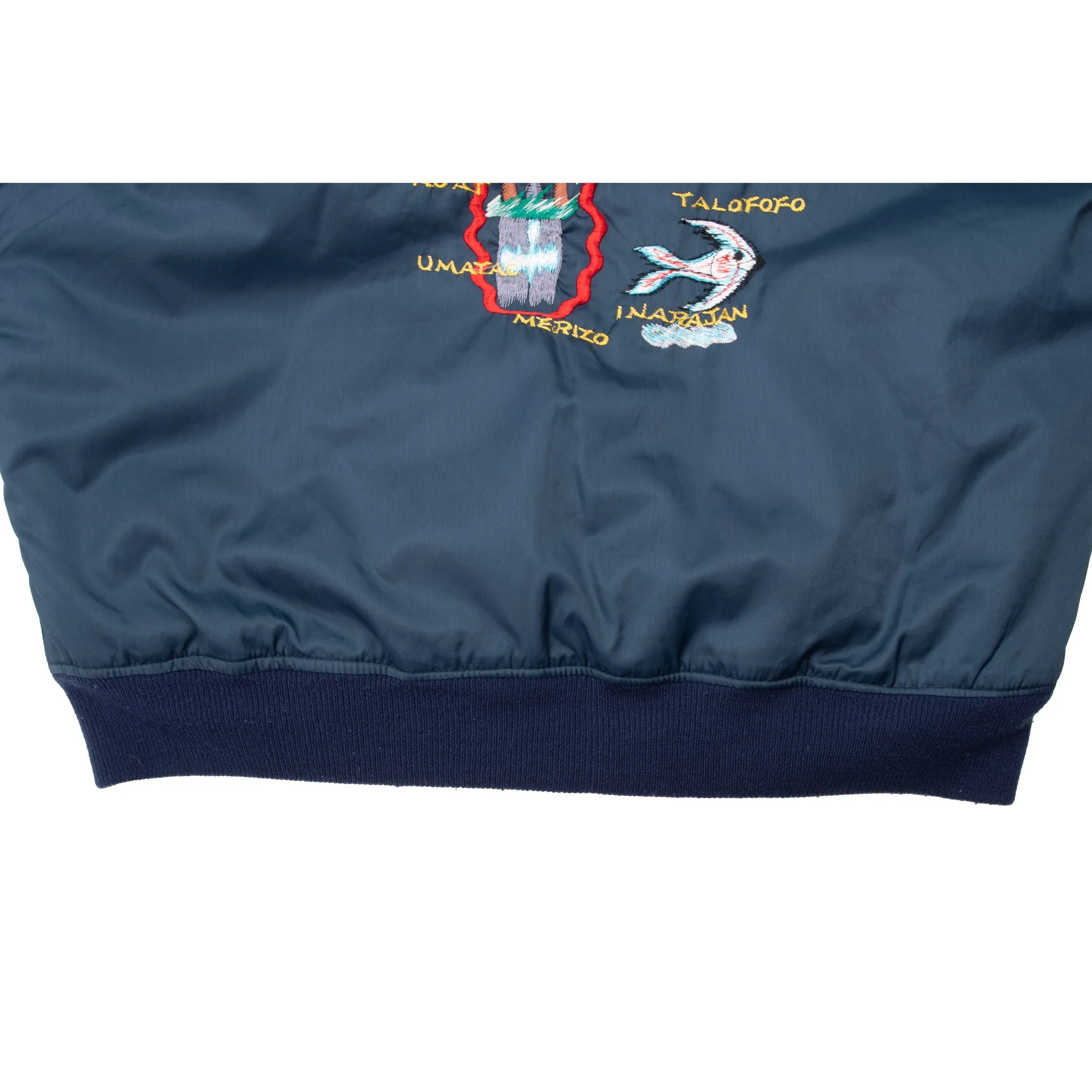 VINTAGE GUAM EMBROIDERED SOUVENIR BOMBER JACKET XL