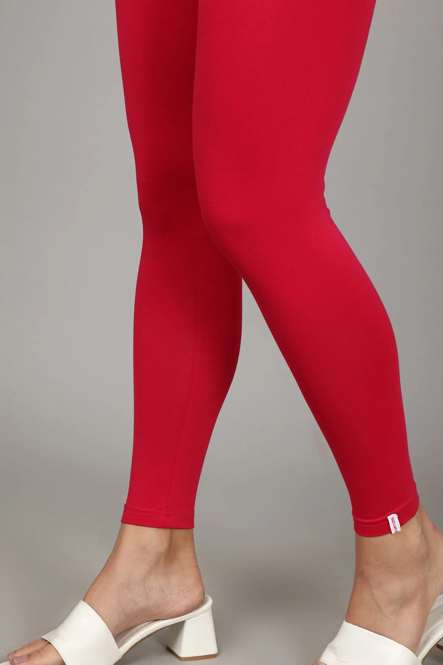 VISCOSE ANKLE LEGGINGS - FUSHIA
