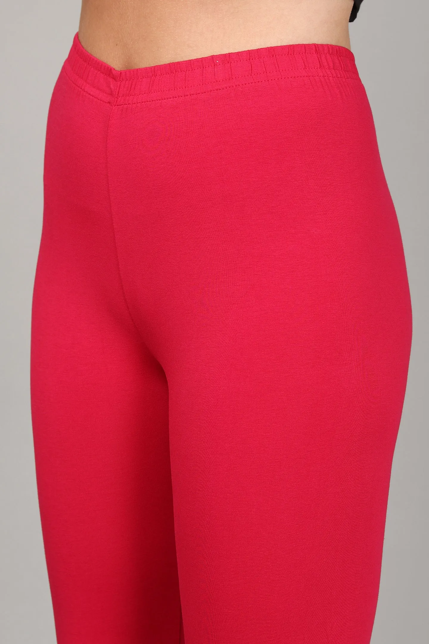 VISCOSE ANKLE LEGGINGS - FUSHIA