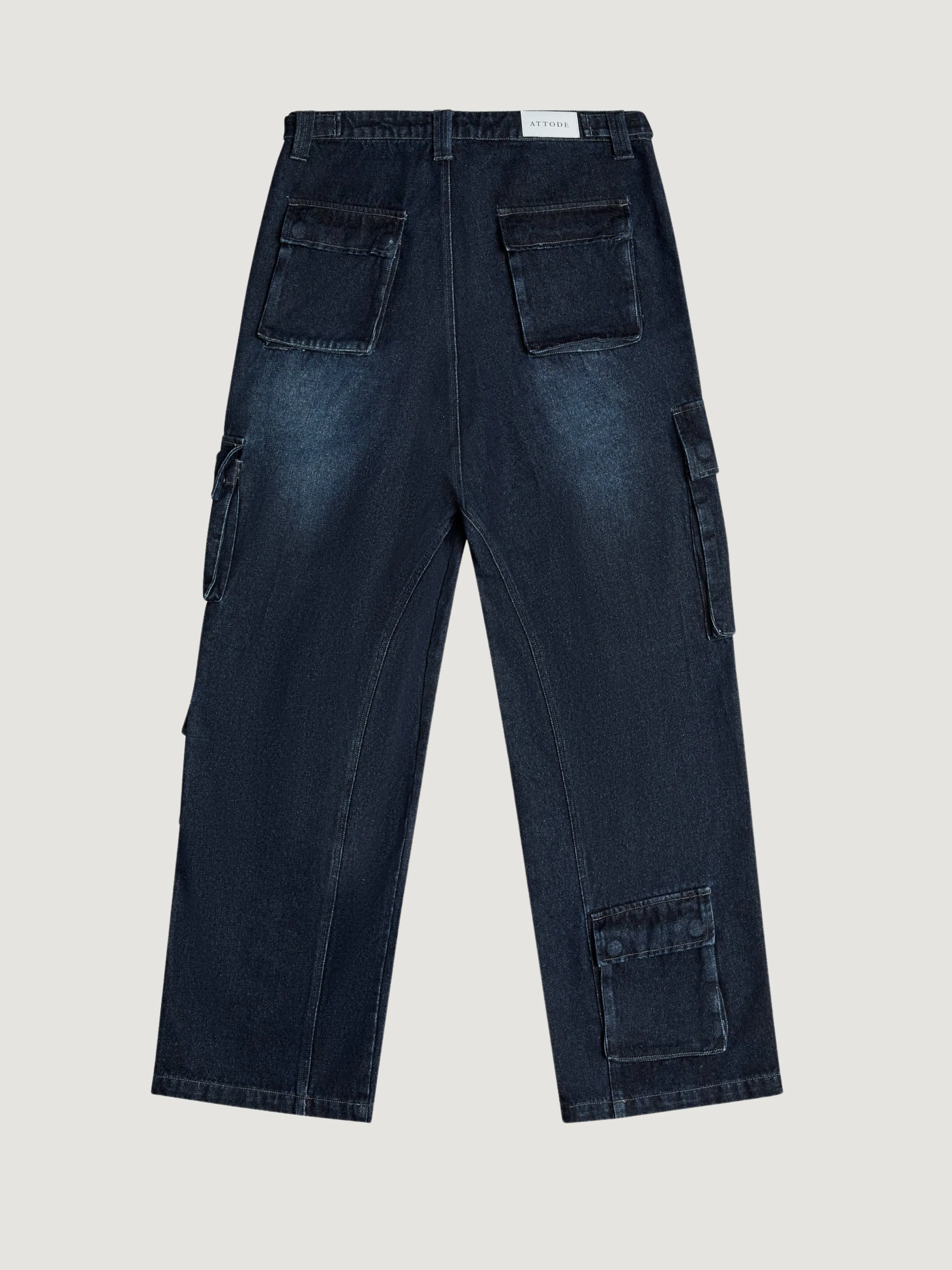 WASHED CARGO PANTS DARK BLUE