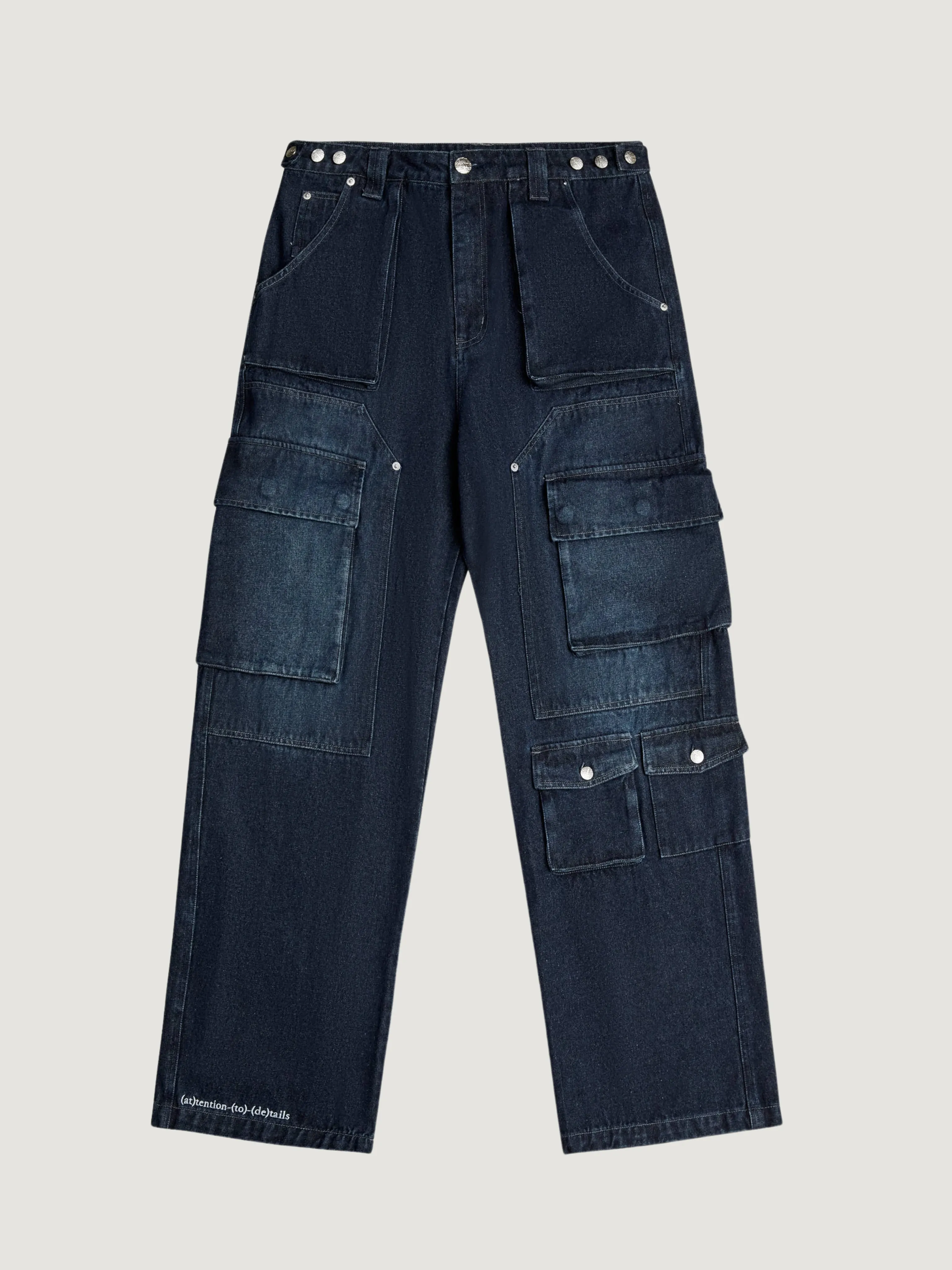 WASHED CARGO PANTS DARK BLUE