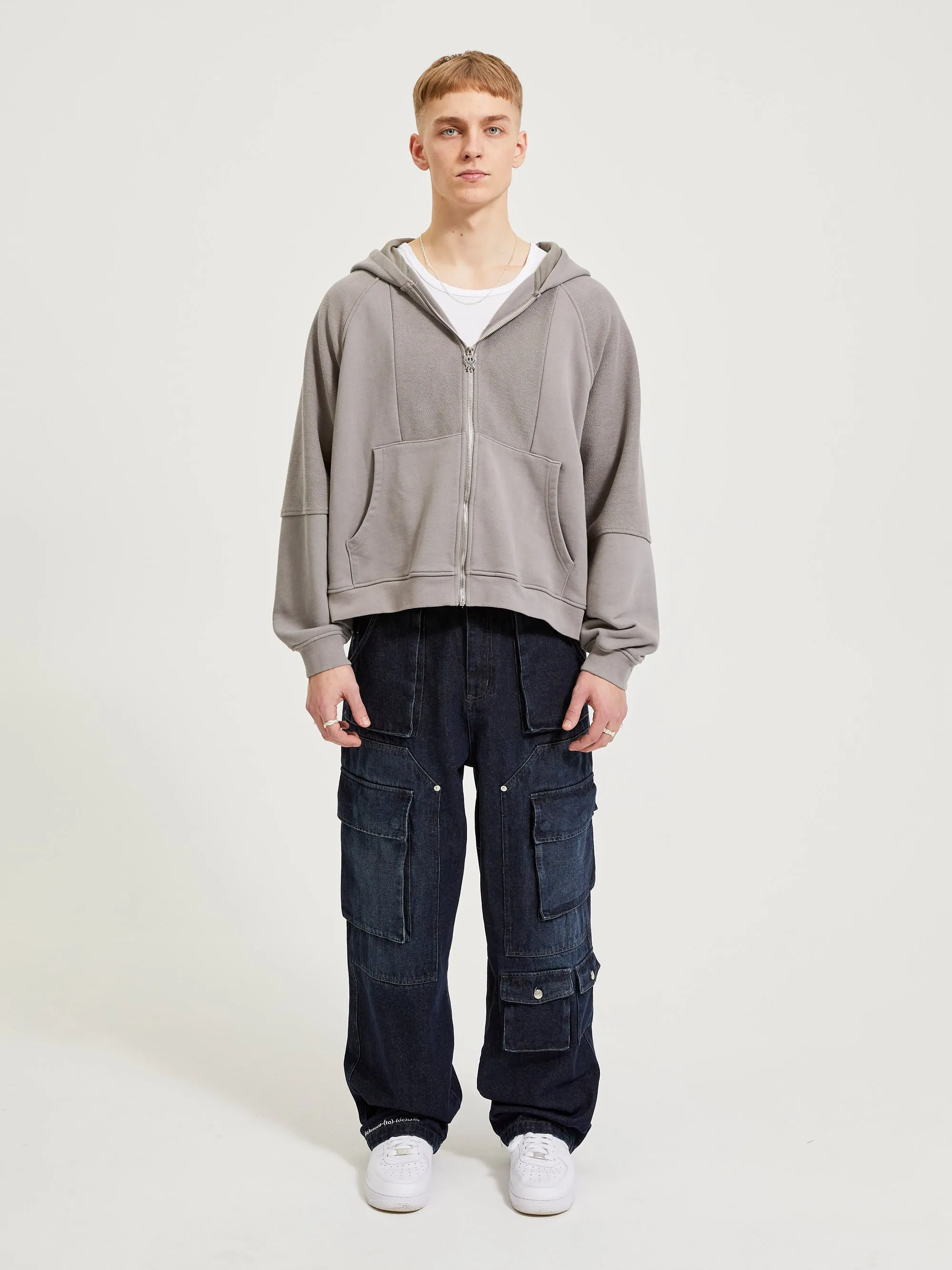 WASHED CARGO PANTS DARK BLUE